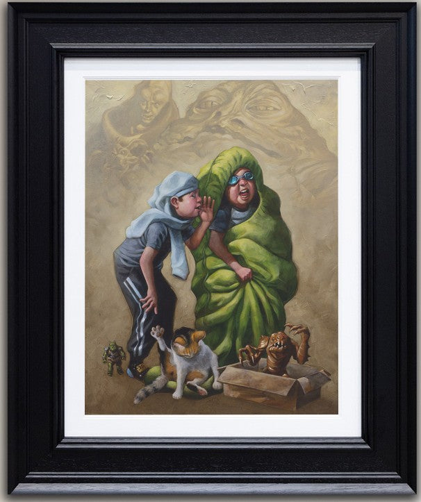 jabba jibber jabber canvas print framed in black by artist craig davison