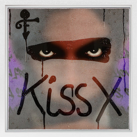 kiss print framed in white by artist tboy