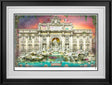 la fontana di trevi deluxe print framed by artist jj adams