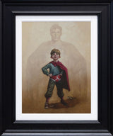 lad of steel canvas framed in black by artist craig davison
