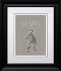 lad of steel sketch framed in black by artist craig davison