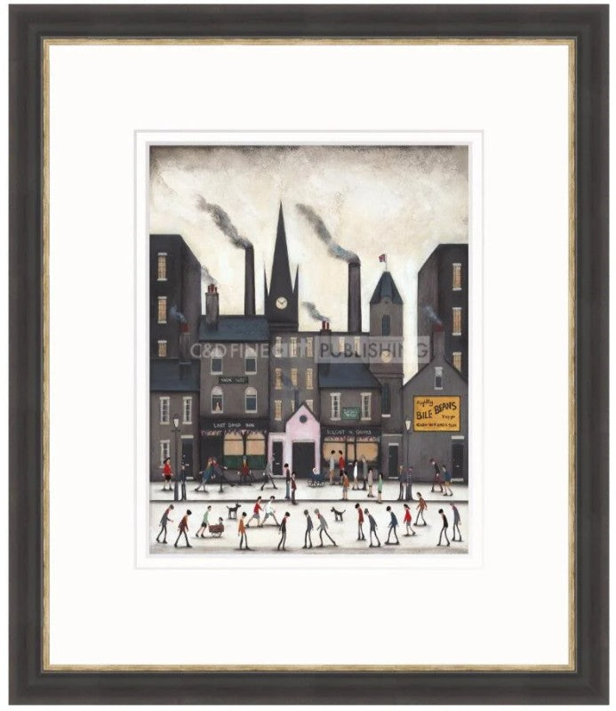 last orders on union street black and silver framed print by artist sean durkin