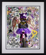 let your dreams be your winfs black framed print by artist zee