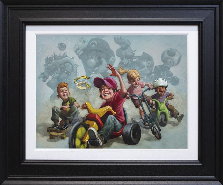 lets a go canvas print framed in black by artist craig davison