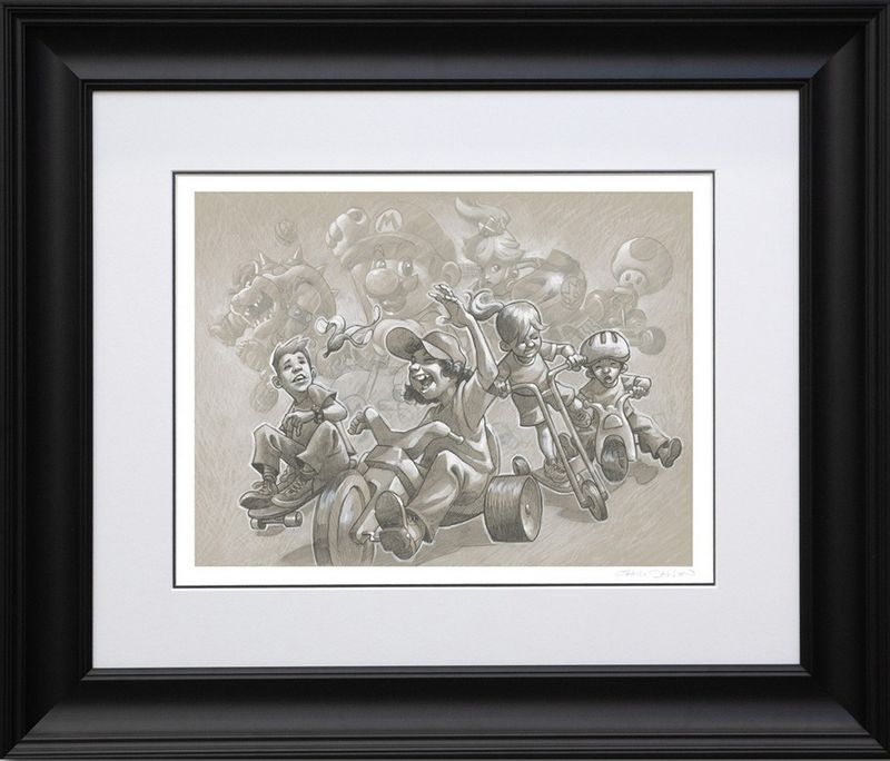 lets a go sketch print framed by artist craig davison