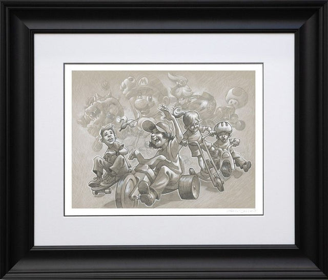 lets a go sketch print framed by artist craig davison