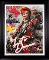 lets dnace deluxe edition black framed print by artist zee