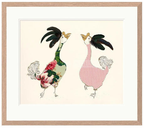 lets dance print framed in light walnut veneer by artist anna wright