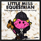 little miss euestrian the untold stories framed smaller size original by artist hue folk