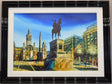 george square glasgow framed original by artist simon wright