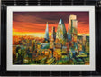 london glow framed original by artist simon wright