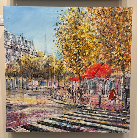 love at the corner cafe box canvas original by artist nigel cooke