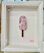 love hearts original resin lollipop framed by artist dotty