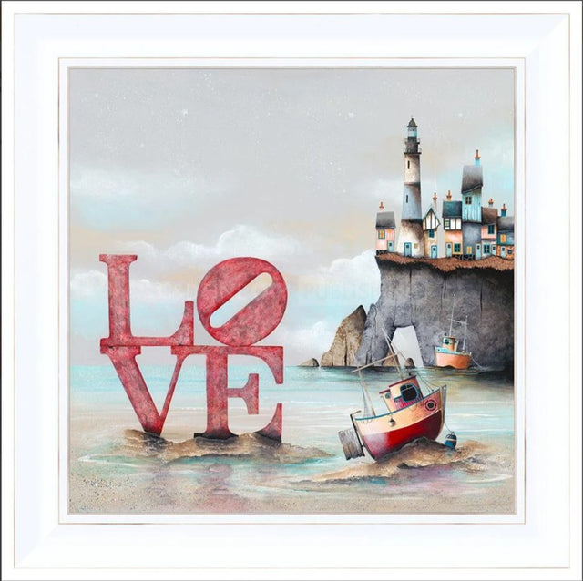 love is framed print by artist gary walton