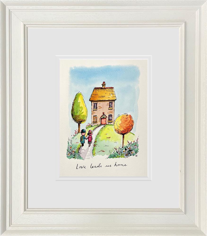 love leads us home original framed sketch by artist michael abrams