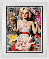 loved by you white framed print by artist zee