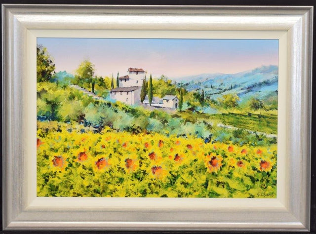 golden silence framed original by artist gary sams
