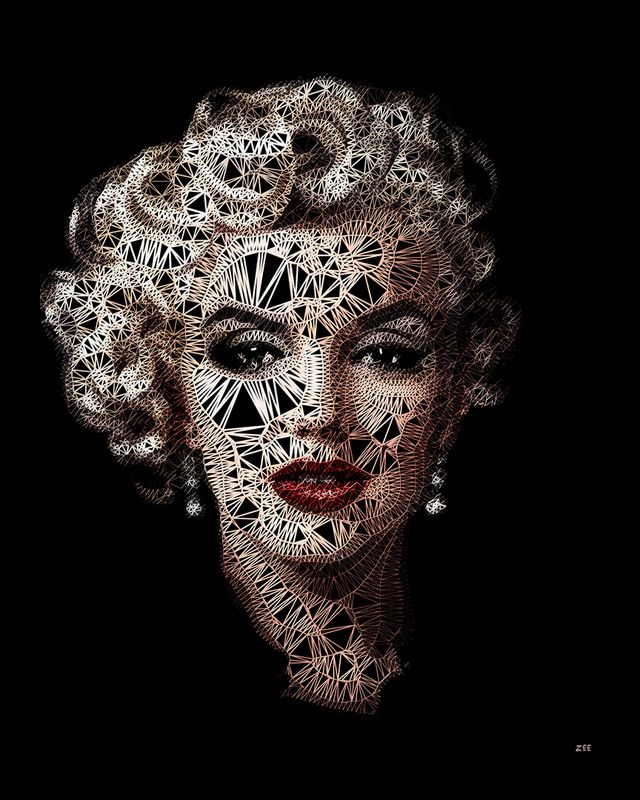 monroe mounted print by artist zee