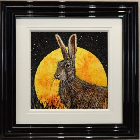 moongazer framed original by artist ruby keller