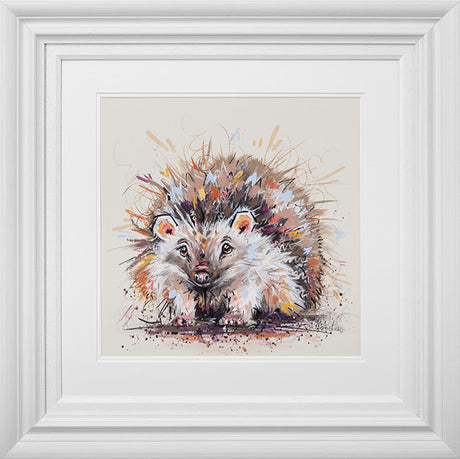 mr prickles framed pastel original by artist asheley saunders