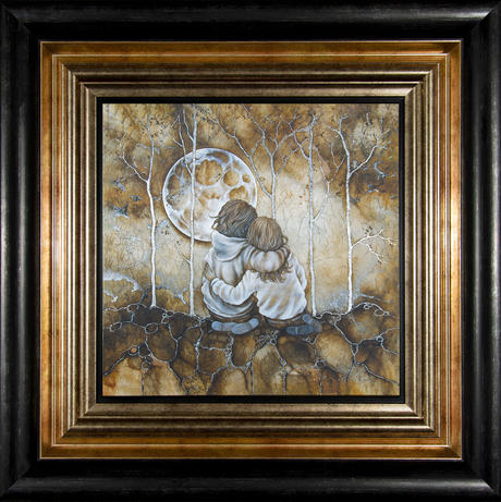 my best friend print framed in black by artist kerry darlington