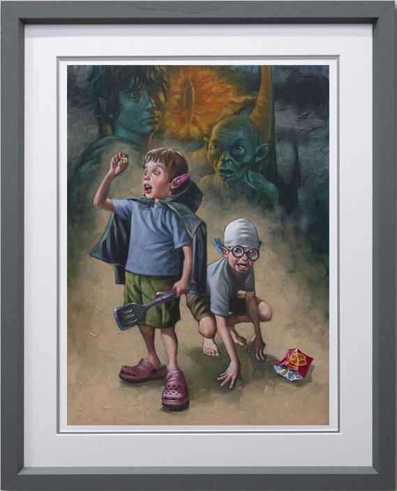 my preciousss print framed in grey by artist craig davison