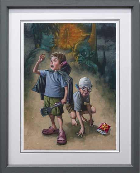 my preciousss print framed in grey by artist craig davison