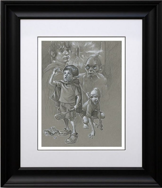 my preciousss sketch framed by artist craig davison