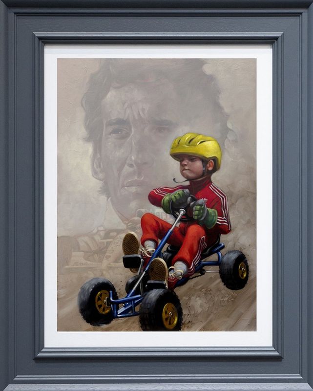 need for speed canvas print framed in grey by artist craig davison