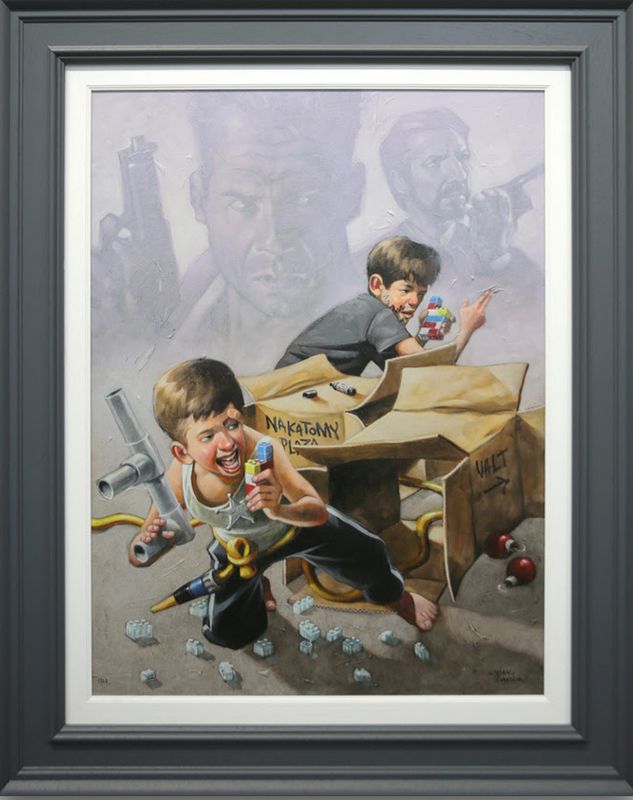 now i have a machine gn canvas print framed in grey by artist craig davison