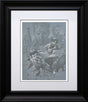 now i have a machine gun sketch framed print by artist craig davison