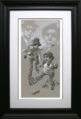 on a mission sketch print framed by craig davison