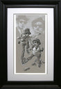 on a mission sketch print framed by craig davison