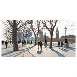 parliament sunset print on board by artist o quigley