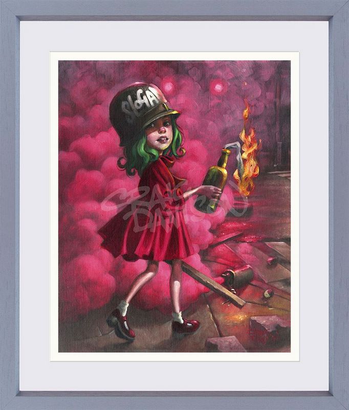 people call me a villan oh its such a shame framed prin by artist craig davison