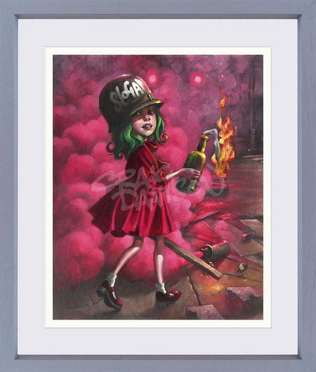 people call me a villan oh its such a shame framed prin by artist craig davison