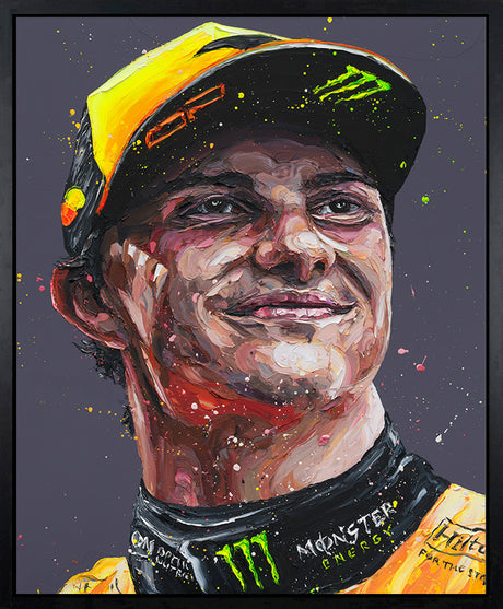 piasri portrait hand embellished canvas framed print by artist paul oz