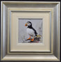 puffin framed original by artist ruby keller