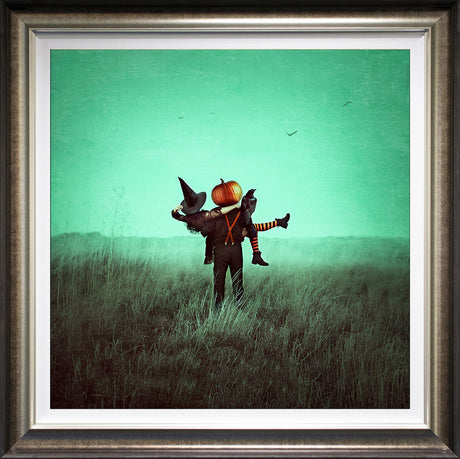 pumpkin spice deluxe framed print by artist michelle mackie