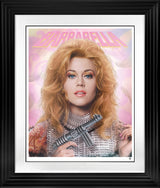 queen of the galaxy print framed in black by artist jj adams