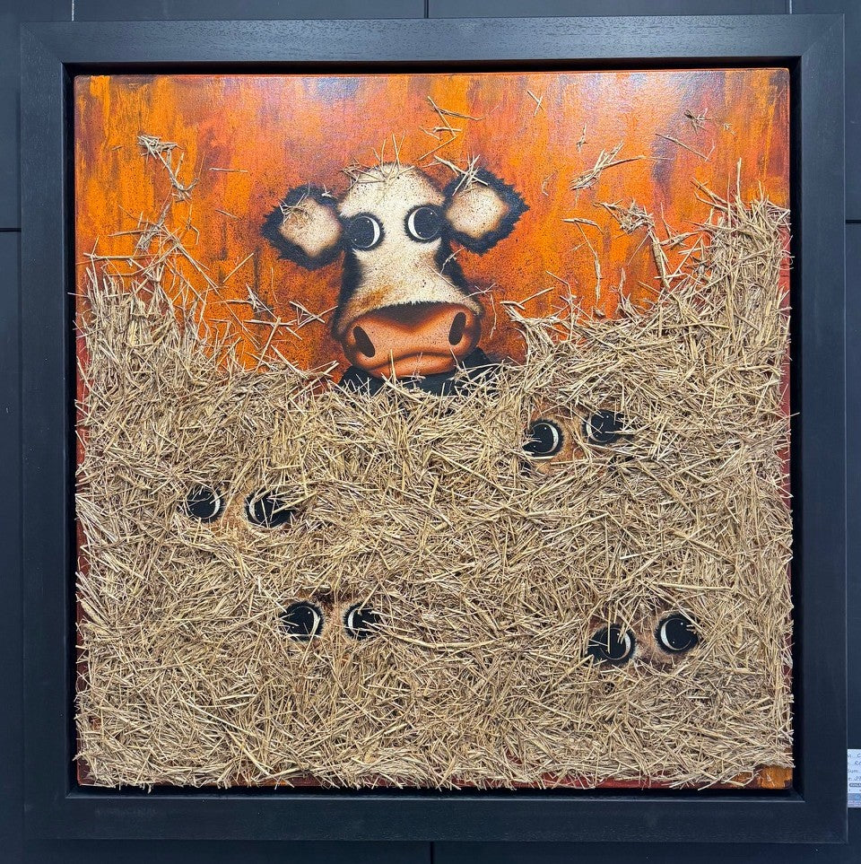 ready or not framed original by artist caroline shotton