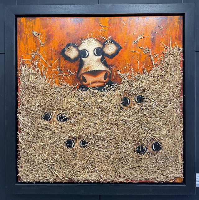 ready or not framed original by artist caroline shotton