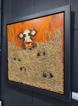 ready or not framed side view 1 by artist caroline shotton