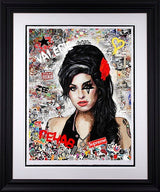 rehab black framed print by artist zee