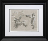 rodger the dodger sketch print framed by artist craig davison