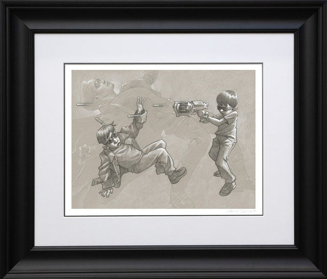 rodger the dodger sketch print framed by artist craig davison