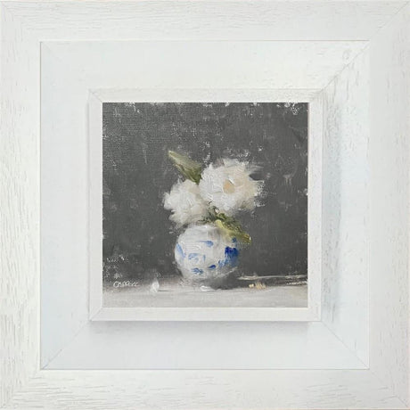 rose vase original framed by artist neil carroll