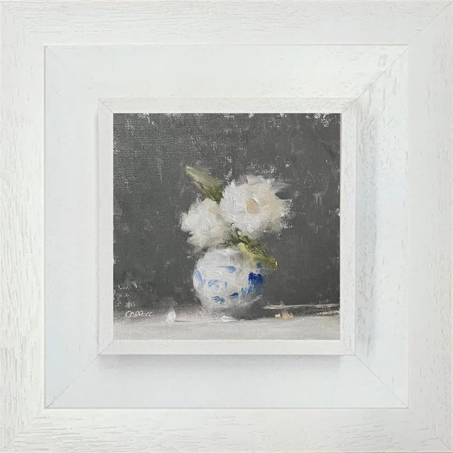 rose vase original framed by artist neil carroll