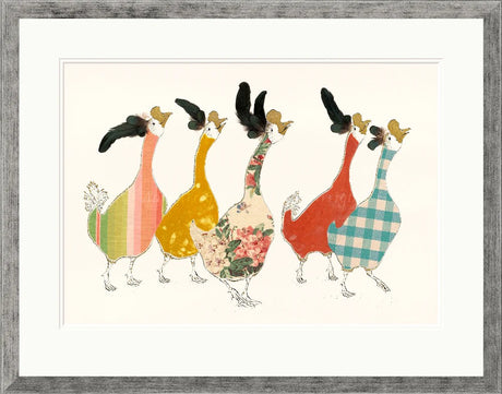 running ree print framed in pewter by artist anna wright