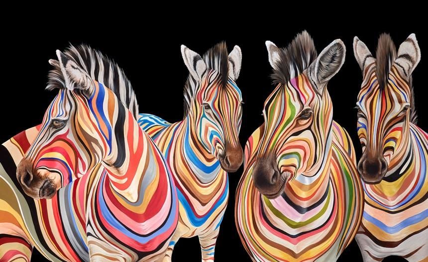 savannah stripes print by artist hayley goodhead